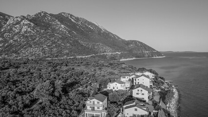 aerial view of the sea from the shore