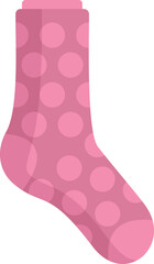 Sock circle icon flat vector. Sport wool sock. Winter cute pair isolated