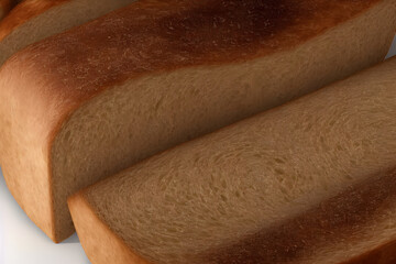 Illustration of sliced bread, generative ai