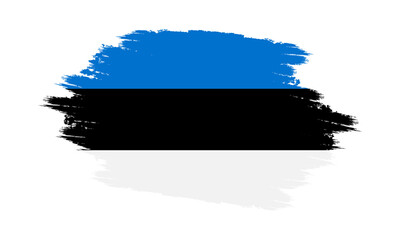 Estonia Vector Flag. Grunge Estonia Flag. Estonia Flag with Grunge Texture. Vector illustration