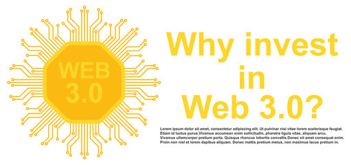 Fototapeta premium Investment in Web3 concept. Vector Illustration