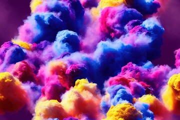 Holi Color Festival Holiday Colorful Smoke Dust Seamless Texture Pattern Tiled Repeatable Tessellation Background Image