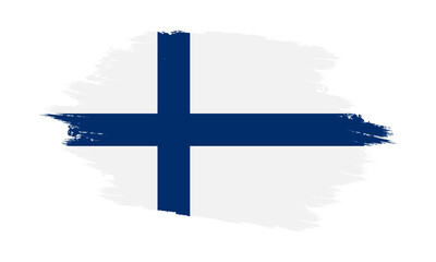 Naklejka premium Finland Vector Flag. Grunge Finland Flag. Finland Flag with Grunge Texture. Vector illustration