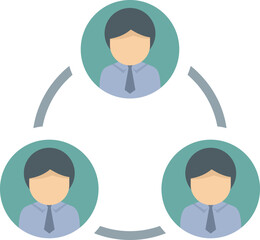 Business group icon flat vector. People team. Manager corporate isolated