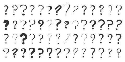 Set of question mark icon. vector illustration