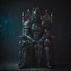 Warrior on his throne