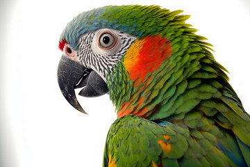 Fototapeta premium close-up of a parrot - hyperrealistic illustration