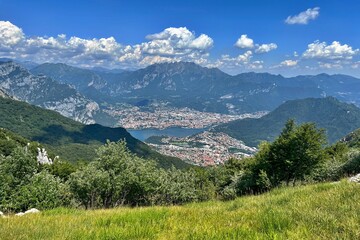 Fototapeta na wymiar view of the landscape around the town of Lecco and Lake Como