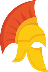 Ancient greek helmet icon flat vector. Spartan warrior. Legend mythology isolated