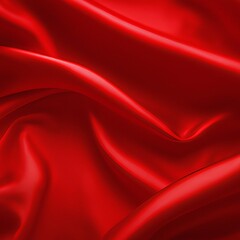 Fototapeta na wymiar Red silk or satin fabric texture. Luxurious background. Generative AI.
