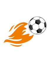 Flaming soccer ball