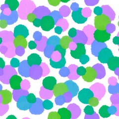 Abstract circle seamless watercolor paint polka dots pattern for wrapping paper and fabrics and linens