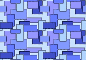 Sewing stitch seamless patch pattern for wrapping paper and fabrics and linens and kids clothes print