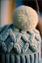 Winter fashions - knitted bobble hat