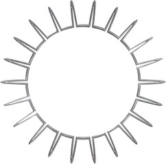 Silver Metal Decorative Star Shape