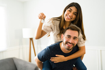 Attractive couple buying a new home