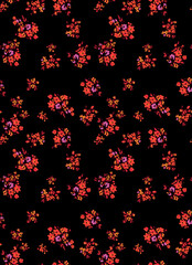 Fototapeta na wymiar Blooming midsummer meadow seamless pattern. Plant backgrounds for fashion, wallpapers, print. There are a lot of different flowers on the field. Freedom style millefleurs. trendy flower design
