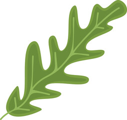 Obraz premium Rucola leaf icon flat vector. Arugula plant. Vegetable leaf isolated