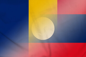 Romania and Laos state flag international relations LAO ROU