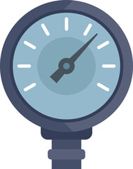 Gauge manometer icon flat vector. Pressure gas. Air valve isolated