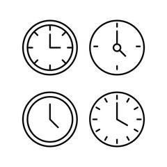 Clock icon vector for web and mobile app. Time sign and symbol. watch icon