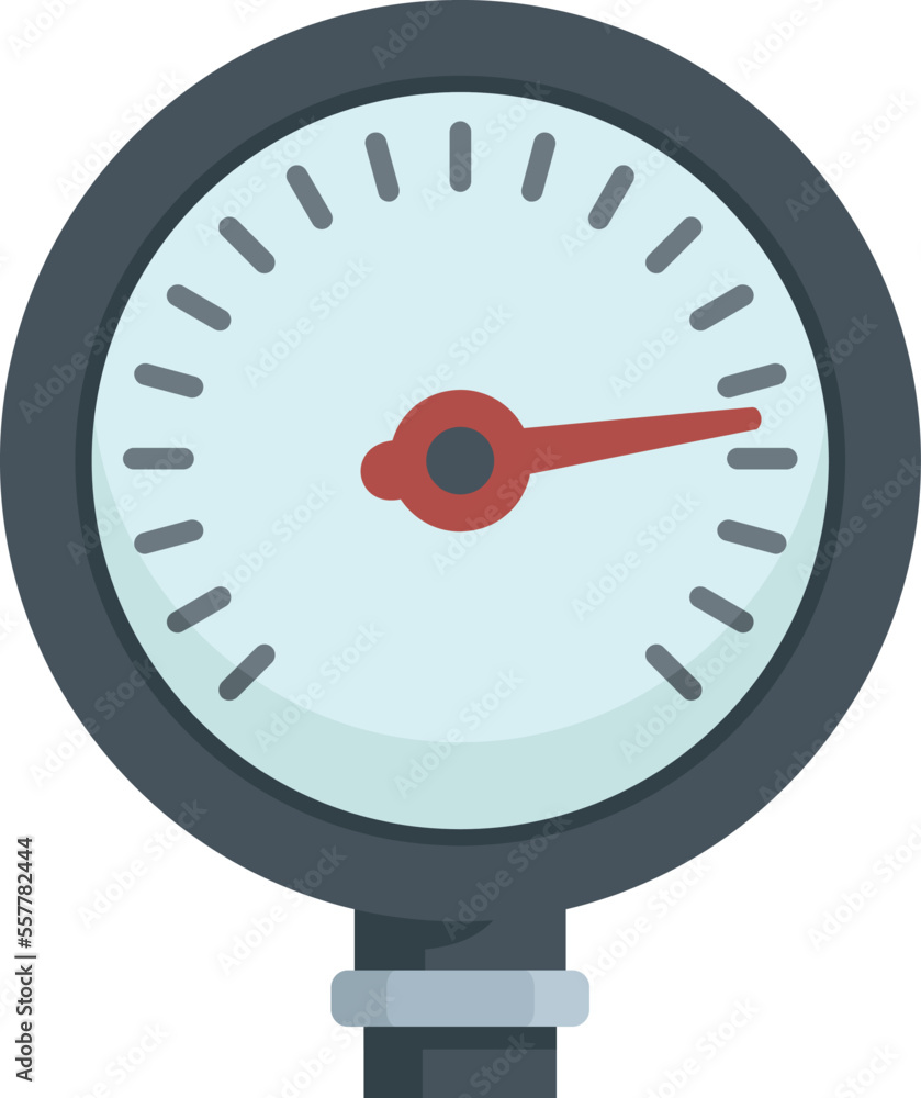 Poster manometer pipeline icon flat vector. gas pressure. meter gauge isolated
