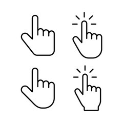 Hand cursor icon vector for web and mobile app. cursor sign and symbol. hand cursor icon clik