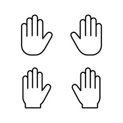 Hand icon vector for web and mobile app. hand sign and symbol. hand gesture