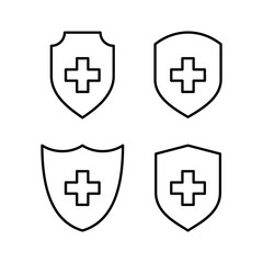 Obraz premium Health insurance icon vector for web and mobile app. Insurance document sign and symbol