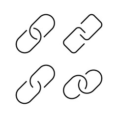 Link icon vector for web and mobile app. Hyperlink chain sign and symbol