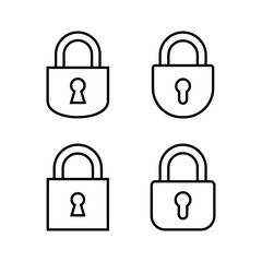 Lock icon vector for web and mobile app. Padlock sign and symbol. Encryption icon. Security symbol