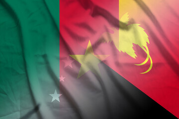 Cameroon and Papua New Guinea national flag international relations PNG KHM