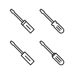 Screwdriver icon vector for web and mobile app. tools sign and symbol