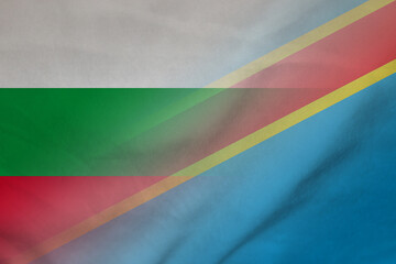 Bulgaria and Democratic Republic of the Congo state flag international negotiation COG BGR