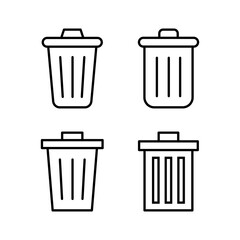 Trash icon vector for web and mobile app. trash can icon. delete sign and symbol.