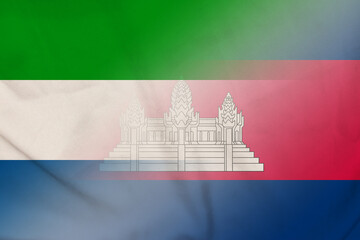 Sierra Leone and Cambodia national flag transborder relations BTN SLE