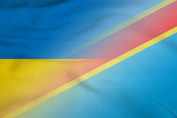 Ukraine and Democratic Republic of the Congo national flag transborder negotiation COG UKR