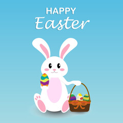 Happy Easter bunny vector