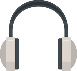 Headset sales icon flat vector. Gamer microphone. Support call isolated