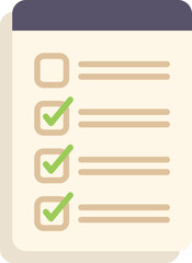 Paper exam icon flat vector. Final study. Test work isolated