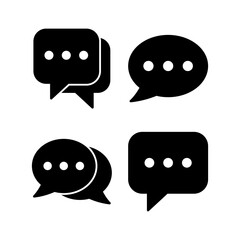 Chat icon vector for web and mobile app. speech bubble sign and symbol. comment icon. message