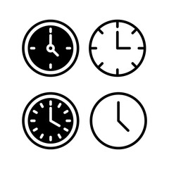 Clock icon vector for web and mobile app. Time sign and symbol. watch icon