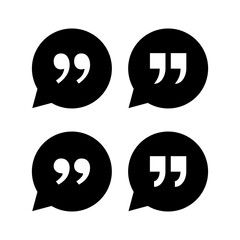 Quote icon vector for web and mobile app. Quotation mark sign and symbol