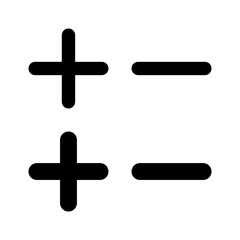 Obraz premium Plus and minus icon vector for web and mobile app. plus sign and symbol. add plus icon