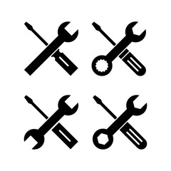 Repair tools icon vector for web and mobile app. tool sign and symbol. setting icon. Wrench and screwdriver. Service