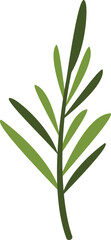 Rosemary leaf icon flat vector. Leaves plant. Green food isolated