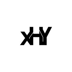 xhy letter initial monogram logo design