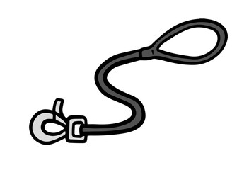 Obraz premium リーシュコード、スノーボードの流れ止め、黒