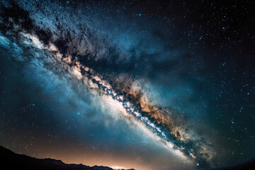 The Milky Way is brilliant and stunning. Generative AI