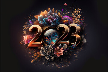 Fototapeta premium New year 2023 background #1
